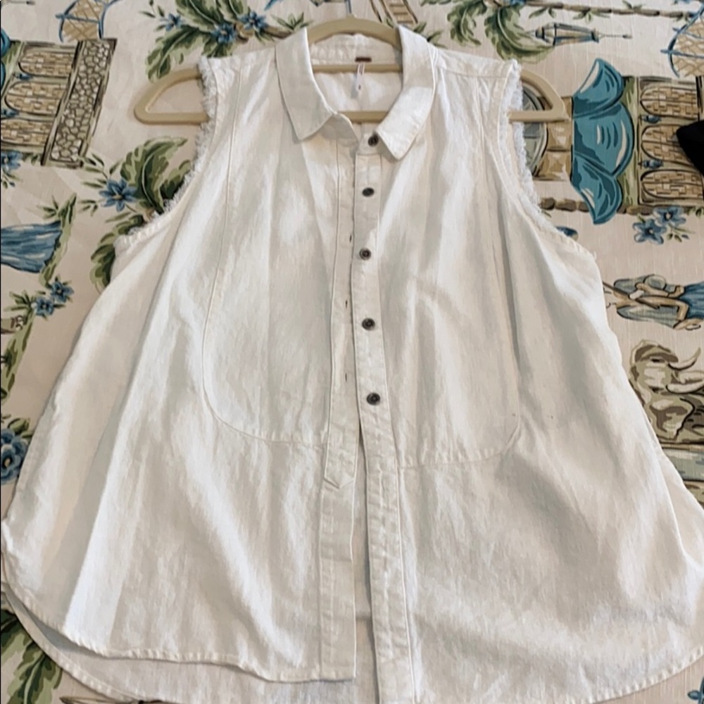 Free people linen top or vest